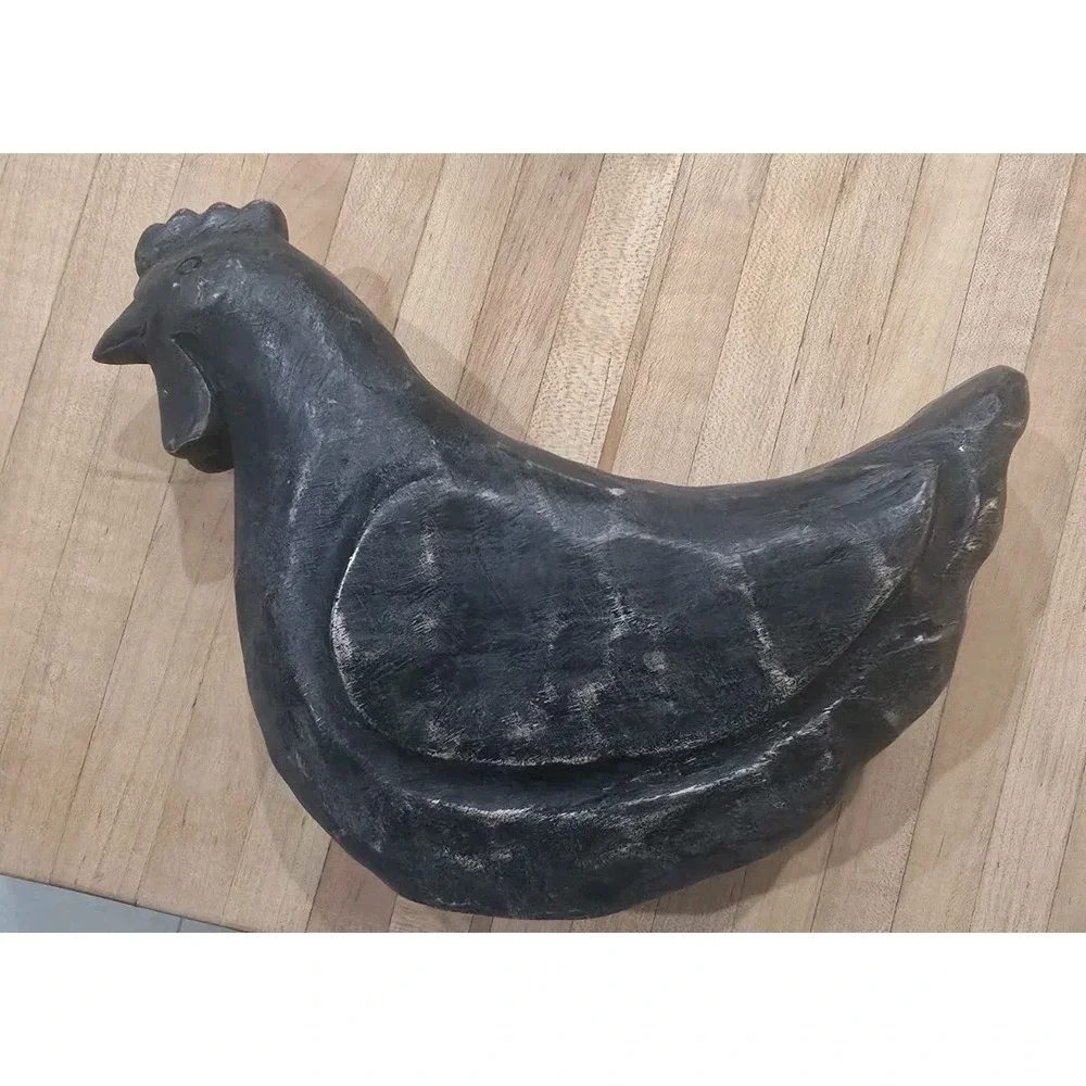 Rustic Chicken Hen Figurine Farmhouse Country Kitchen Decor Resin 6